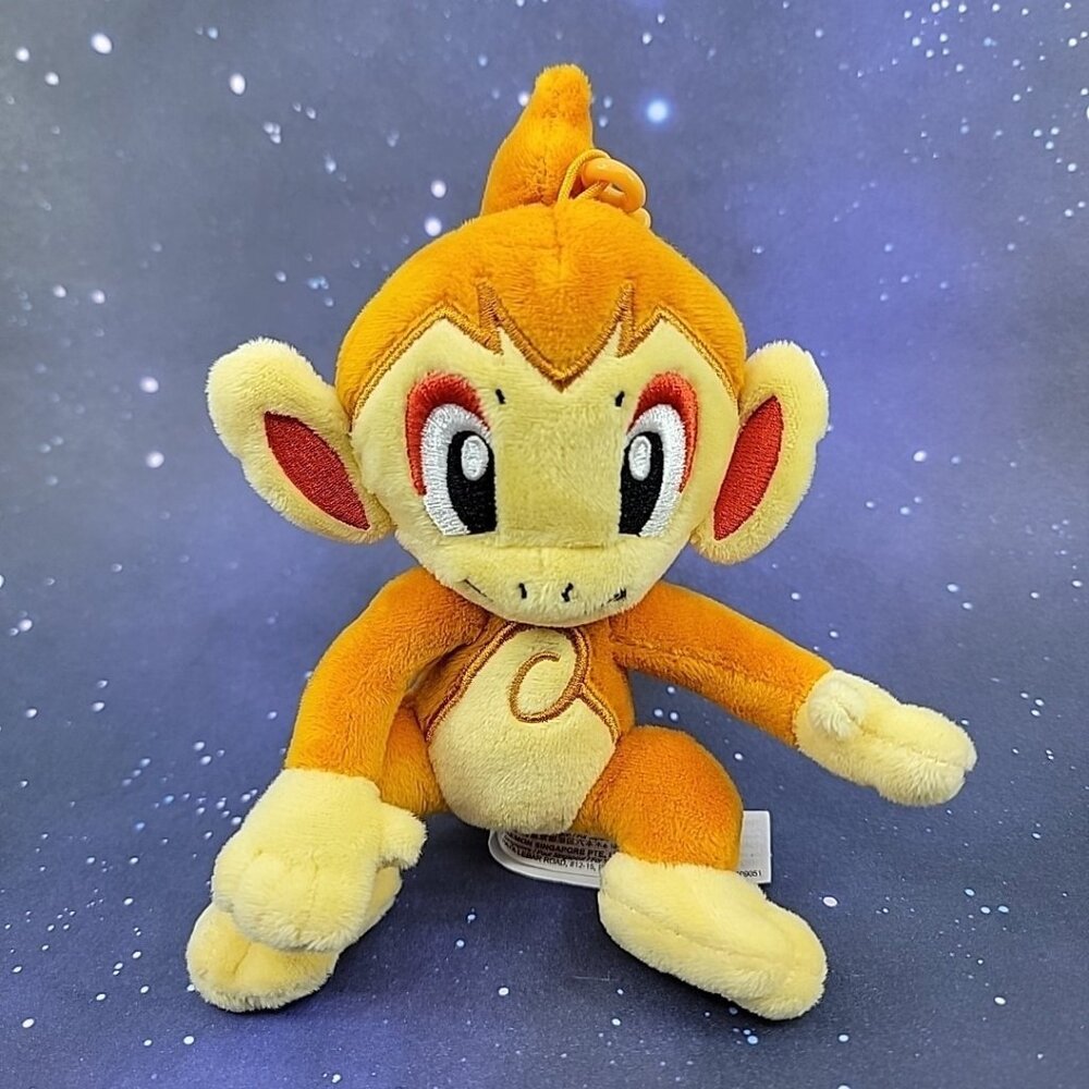 Pokemon Center Chimchar Clip Plush 5" Inch Good Condition Official